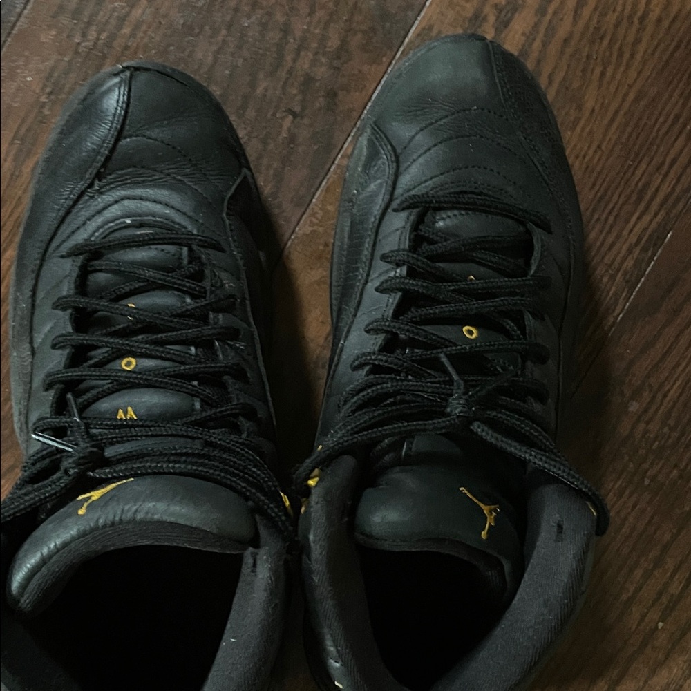 Jordan Black and Gold Men's Sneakers